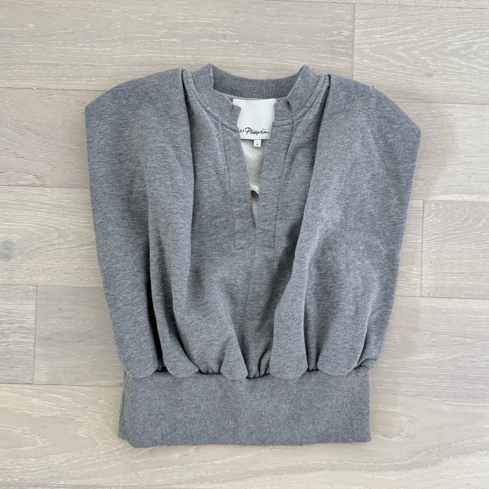 3.1 Phillip Lim Gray Pullover Sweatshirt